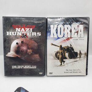 BUNDLE OF 2 TRUE STORY NAZI HUNTERS and THE FORGOTTEN WAR KOREA with BONUS